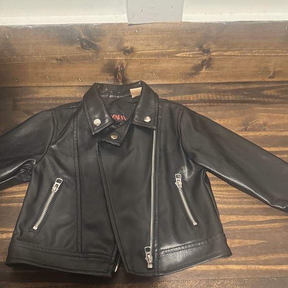 Zara Black Faux Leather Biker Jacket - Picture 5 of 5